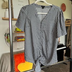 Ann Taylor gingham blouse